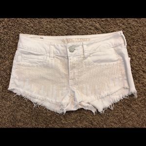 White AE Shortie Shorts